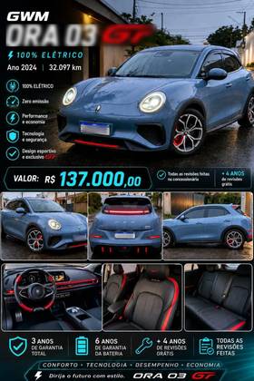 GWM ORA 03 63 KW ELÉTRICO GT GWM ORA 03 63 KW ELÉTRICO GT